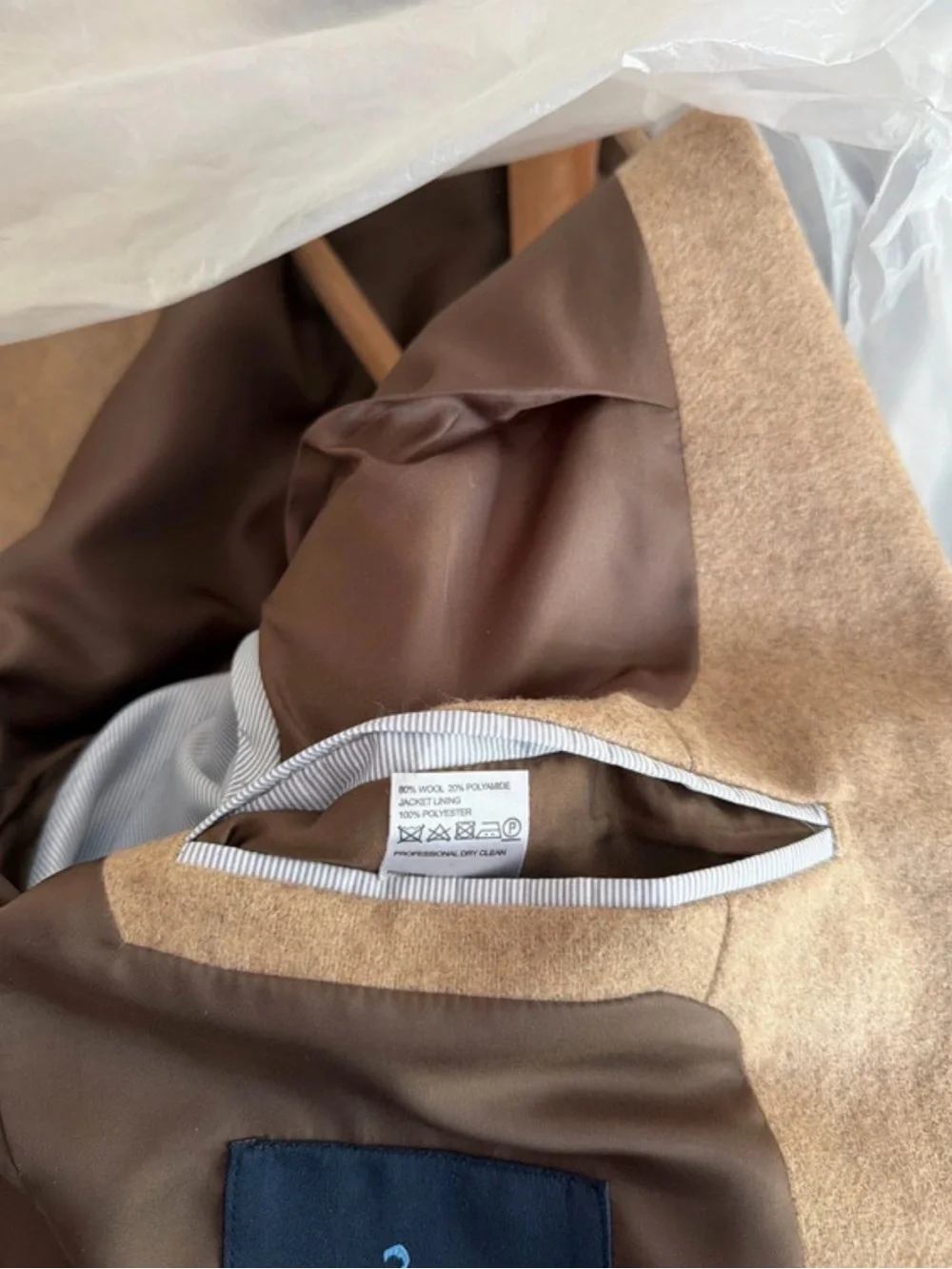 Tailorbyrd Camel/Tan Wool-Blend Two-Button Sport Coat